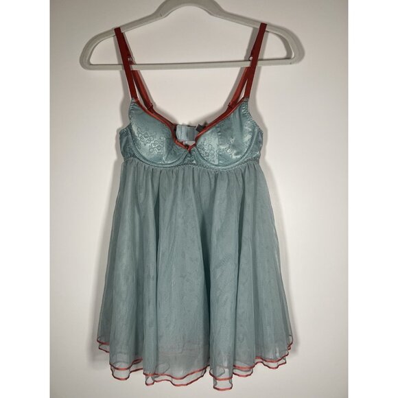 Victoria's Secret Other - Victoria's Secret blue babydoll sheer top chemise ASO Vampire Diaries 34B